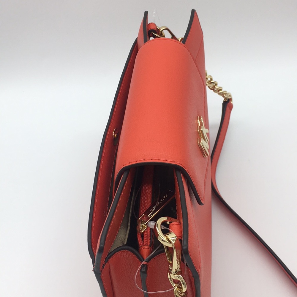 MICHAEL KORS MOTT LG CLUTCH XBODY MANDARIN - Picture 5 of 8